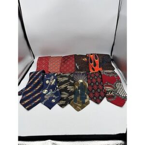Men's Tie Lot 12 Unique Fun Mixed Silk Novelty Tommy Hilfiger Nordstrom 90s Y2K